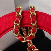 Kitlife Chanel 25C Kelly Handle Bag Red Velvet AS4416 13x19x7cm  - 4