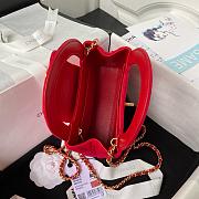 Kitlife Chanel 25C Kelly Handle Bag Red Velvet AS4416 13x19x7cm  - 3