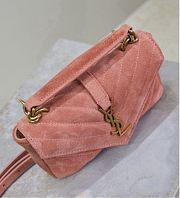 Kitlife Saint Laurent Mini College Bag Rose Pink Suede Leather 779430 20×13×3cm - 4
