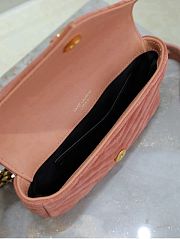Kitlife Saint Laurent Mini College Bag Rose Pink Suede Leather 779430 20×13×3cm - 2