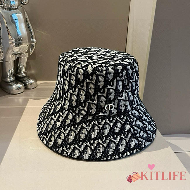 Kitlife Dior Classic Monogram Bucket Hat Black & White - 1
