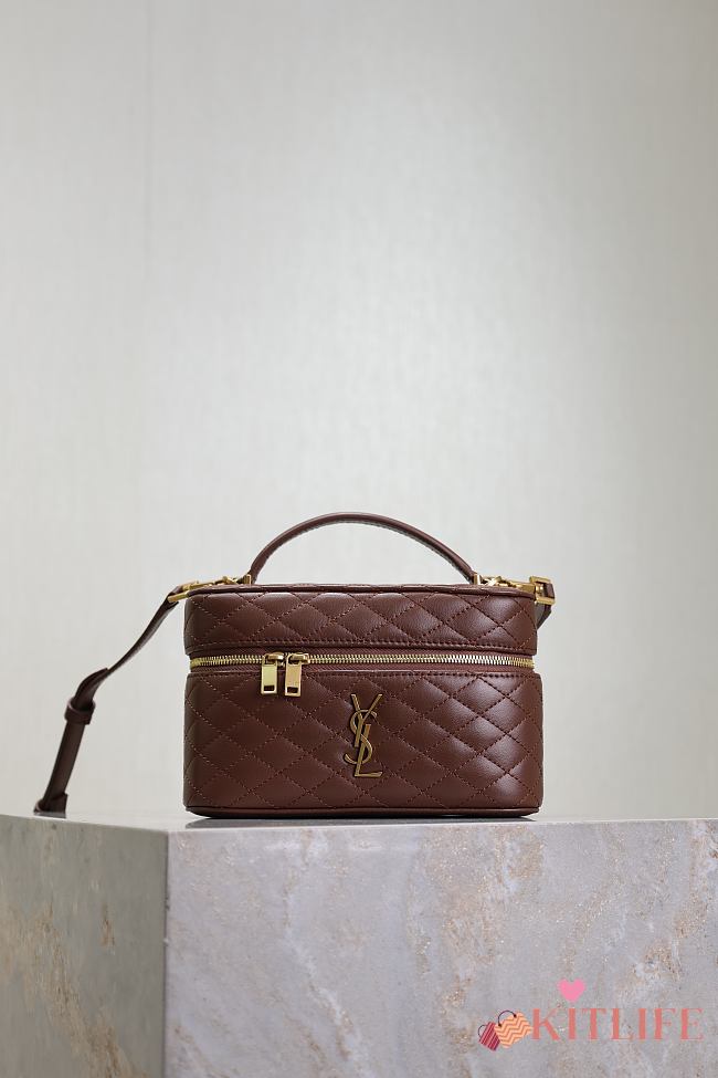 Kitlife Saint Laurent Mini Gaby Bag Dark Brown 766731 18×11×6.5cm  - 1