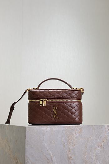 Kitlife Saint Laurent Mini Gaby Bag Dark Brown 766731 18×11×6.5cm 