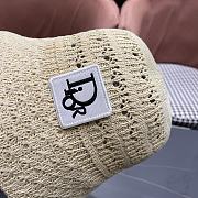 Kitlife Dior Hollow Knitted Bucket Hat Cream - 5