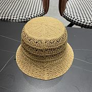 Kitlife Dior Hollow Knitted Bucket Hat Beige - 2