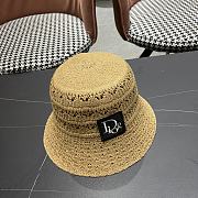 Kitlife Dior Hollow Knitted Bucket Hat Beige - 3