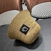 Kitlife Dior Hollow Knitted Bucket Hat Beige - 6