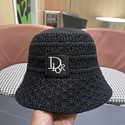 Kitlife Dior Hollow Knitted Bucket Hat Black - 1