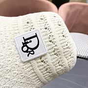 Kitlife Dior Hollow Knitted Bucket Hat White - 3