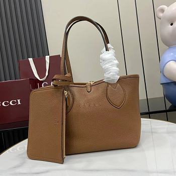Kitlife Gucci Totissima Reversible Tote Bag Brown 839124 21x18.5x16cm