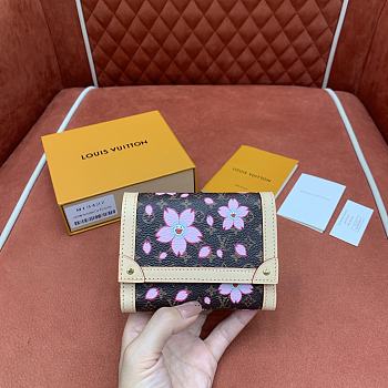 Kitlife Louis Vuitton x TM Victorine Wallet Sakura Brown M13427 12x9.5x2.5cm