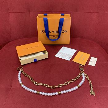 Kitlife Louis Vuitton Chain Belt Pearls Bag Charm M01689