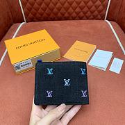 Kitlife Louis Vuitton Multiple Wallet Gradient Blue & Black Denim M13964 11.5x9x1.5cm - 1