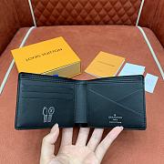 Kitlife Louis Vuitton Multiple Wallet Gradient Blue & Black Denim M13964 11.5x9x1.5cm - 3