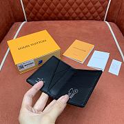 Kitlife Louis Vuitton Pocket Organizer Wallet Gradient Blue & Black Denim M14148 7.5x11x1cm - 6