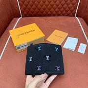 Kitlife Louis Vuitton Pocket Organizer Wallet Gradient Blue & Black Denim M14148 7.5x11x1cm - 4