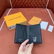 Kitlife Louis Vuitton Pocket Organizer Wallet Gradient Blue & Black Denim M14148 7.5x11x1cm - 2
