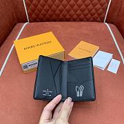 Kitlife Louis Vuitton Pocket Organizer Wallet Gradient Orange & Black Denim M14148 7.5x11x1cm - 6