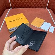 Kitlife Louis Vuitton Pocket Organizer Wallet Gradient Orange & Black Denim M14148 7.5x11x1cm - 3