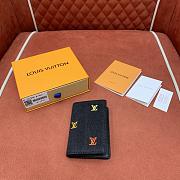 Kitlife Louis Vuitton Pocket Organizer Wallet Gradient Orange & Black Denim M14148 7.5x11x1cm - 4