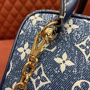 Kitlife Louis Vuitton LMonogram Square Bag Denim Blue M59611 16x16x16cm - 3