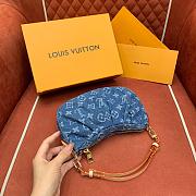 Kitlife Louis Vuitton Pochette Valley Bag Blue Denim M13571 21x15x7cm - 3