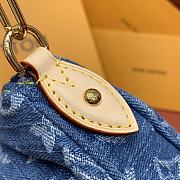 Kitlife Louis Vuitton Pochette Valley Bag Blue Denim M13571 21x15x7cm - 2