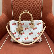 Kitlife Louis Vuitton x TM Speedy Soft 30 Bag White Cherry Monogram Canvas M14238 30x21x17cm - 1