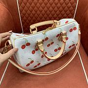 Kitlife Louis Vuitton x TM Speedy Soft 30 Bag White Cherry Monogram Canvas M14238 30x21x17cm - 6
