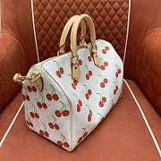 Kitlife Louis Vuitton x TM Speedy Soft 30 Bag White Cherry Monogram Canvas M14238 30x21x17cm - 3