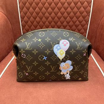 Kitlife Louis Vuitton Cosmetic Pouch GM Monogram Coated Canvas 27x18x9cm 