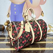 Kitlife Louis Vuitton x TM Keepall Bandoulière 45 Brown Cherry Monogram Coated Canvas M13764 45x27x20cm - 5