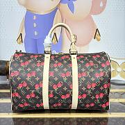 Kitlife Louis Vuitton x TM Keepall Bandoulière 45 Brown Cherry Monogram Coated Canvas M13764 45x27x20cm - 4