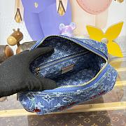 Kitlife Louis Vuitton x TM Cosmetic Pouch GM Blue Cherry Monogram Denim M13893 27x9x18cm - 3