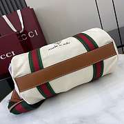Kitlife Gucci Small Printed Off-White Canvas Duffle Bag 816865 30x16x15cm - 5
