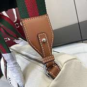 Kitlife Gucci Small Printed Off-White Canvas Duffle Bag 816865 30x16x15cm - 3