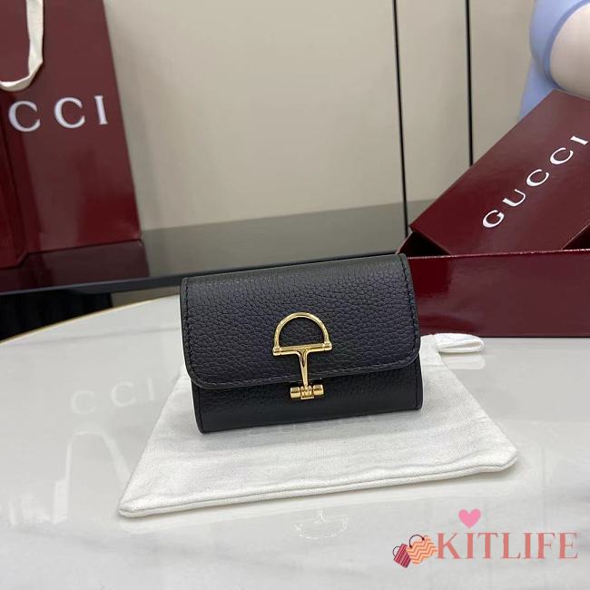 Kitlife Gucci Softbit Card Case Black 828148 10.5x7x3cm  - 1