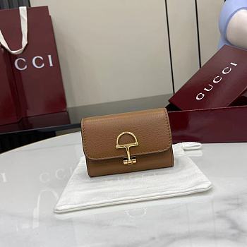Kitlife Gucci Softbit Card Case Brown 828148 10.5x7x3cm