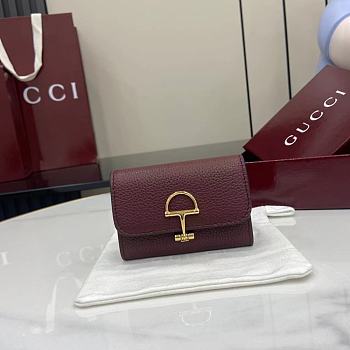 Kitlife Gucci Softbit Card Case Burgundy 828148 10.5x7x3cm
