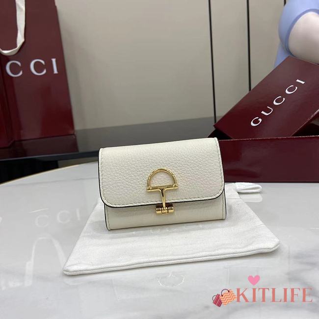 Kitlife Gucci Softbit Card Case White 828148 10.5x7x3cm - 1