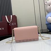 Kitlife Gucci GG Emblem Wallet On Chain Light Pink 826720 20x13x4cm - 1