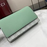 Kitlife Gucci GG Emblem Wallet On Chain Sage Green 826720 20x13x4cm - 5