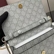 Kitlife Gucci GG Emblem Wallet On Chain Sage Green 826720 20x13x4cm - 2