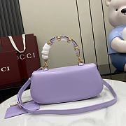 Kitlife Gucci Bamboo Diva Medium Bag Purple 827750 26.6x13x8cm - 5