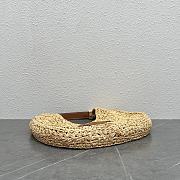 Kitlife Celine Classic Panier Hobo Bag In Raffia and Brown Calfskin 112772 33x16x4cm - 6