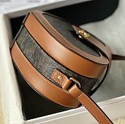 Kitlife Celine Triomphe Heart Tambour Shoulder Bag Tan 198212 15x12x7cm - 2