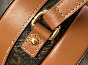 Kitlife Celine Triomphe Heart Tambour Shoulder Bag Tan 198212 15x12x7cm - 4