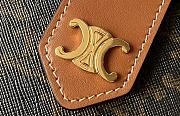 Kitlife Celine Triomphe Heart Tambour Shoulder Bag Tan 198212 15x12x7cm - 3