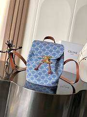 Kitlife Celine Bonnie Backpack Blue Denim 118703 25x18x13cm - 1