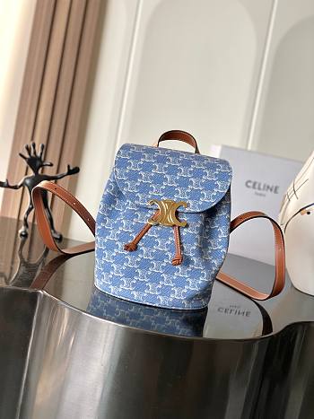 Kitlife Celine Bonnie Backpack Blue Denim 118703 25x18x13cm